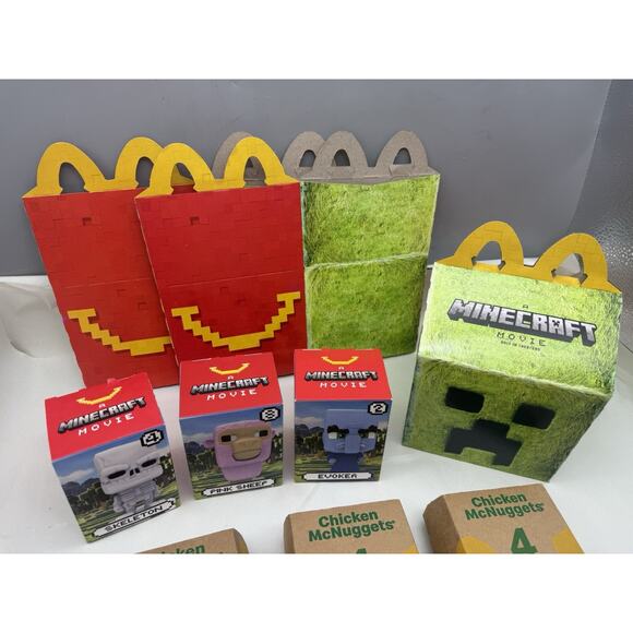 Minecraft Movie McDonalds Kid Happy Meal Toys w/3 Empty Boxes, 3 toys*READ.. - Picture 4 of 5